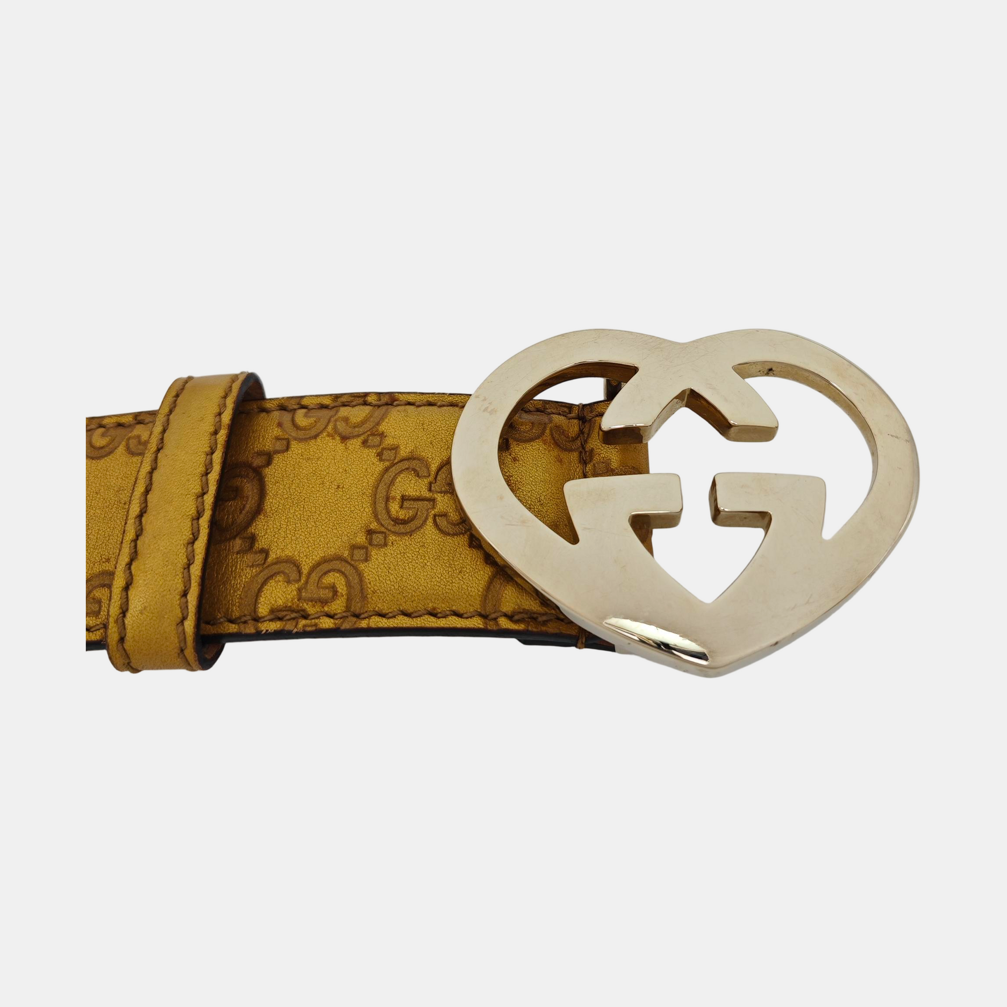 Leather Belt Gold