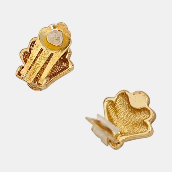 Metal Gold Clip On Earrings