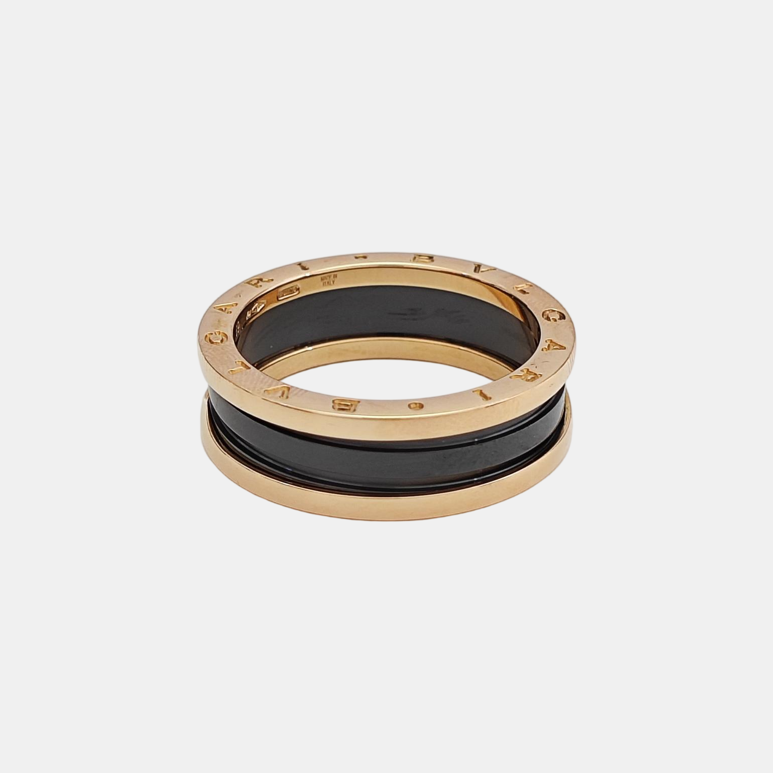 B.ZERO1 18k Rose Gold Ring EU 69