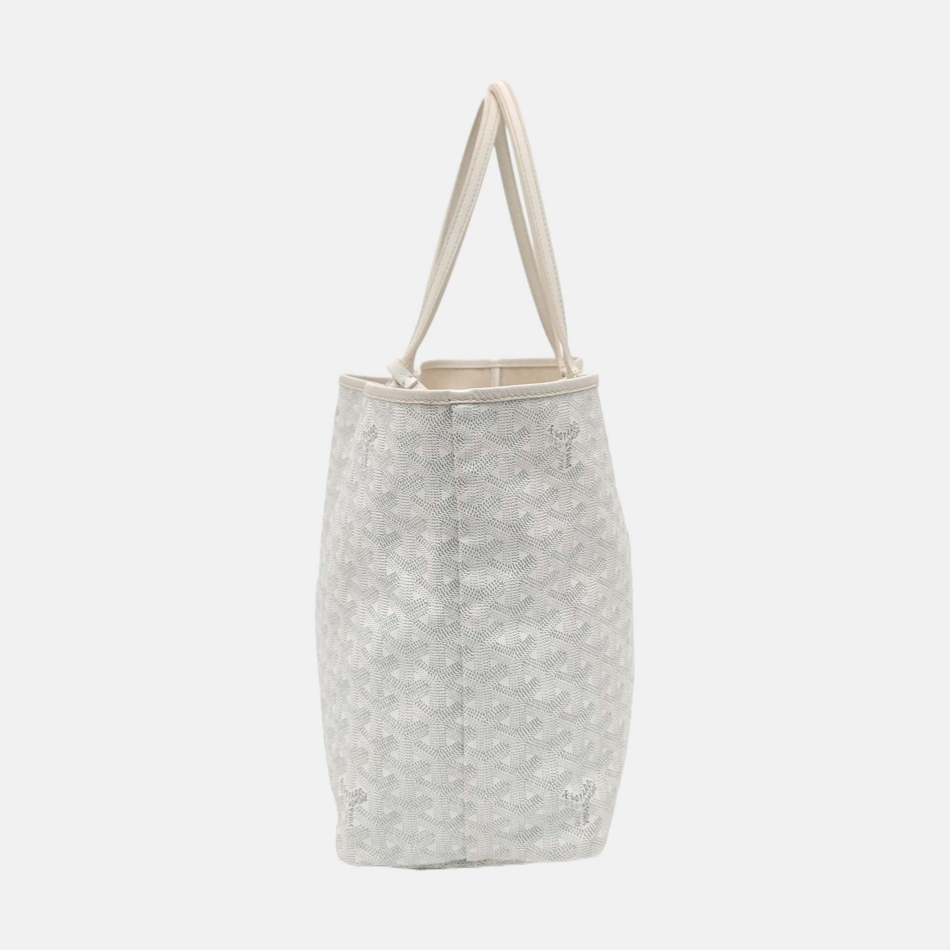 Authenticated pre-owned  Saint Louis PM Coated Canvas White - Tote Bag at Looply