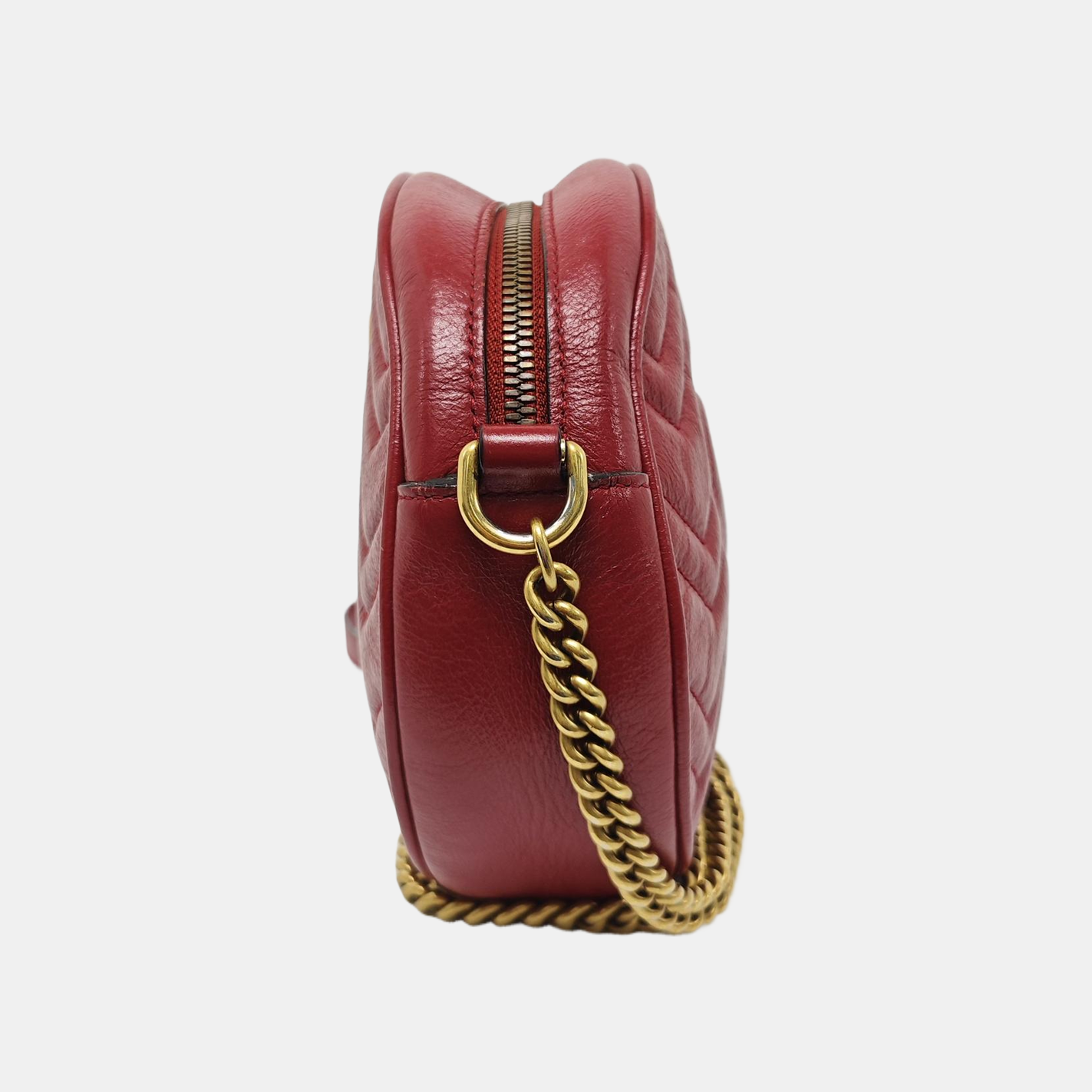 GG Marmont Mini Quilted Calfskin Red