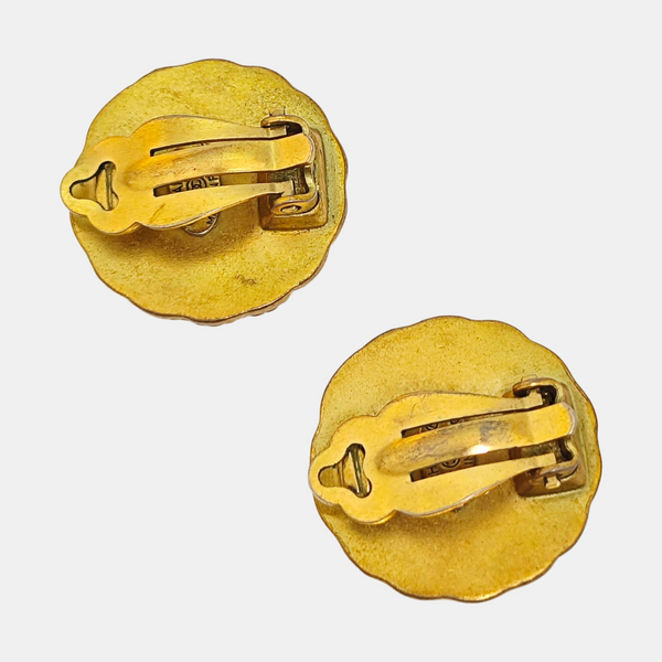 Metal Gold Clip On Earrings