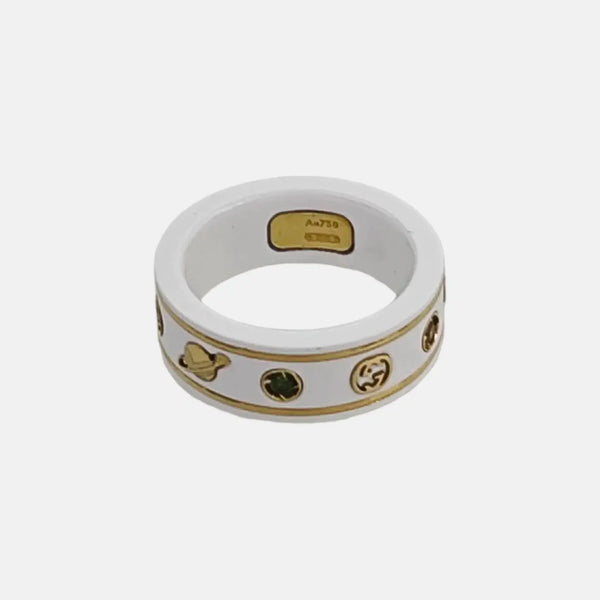 Anillo Icon de oro blanco de 18k HK 10