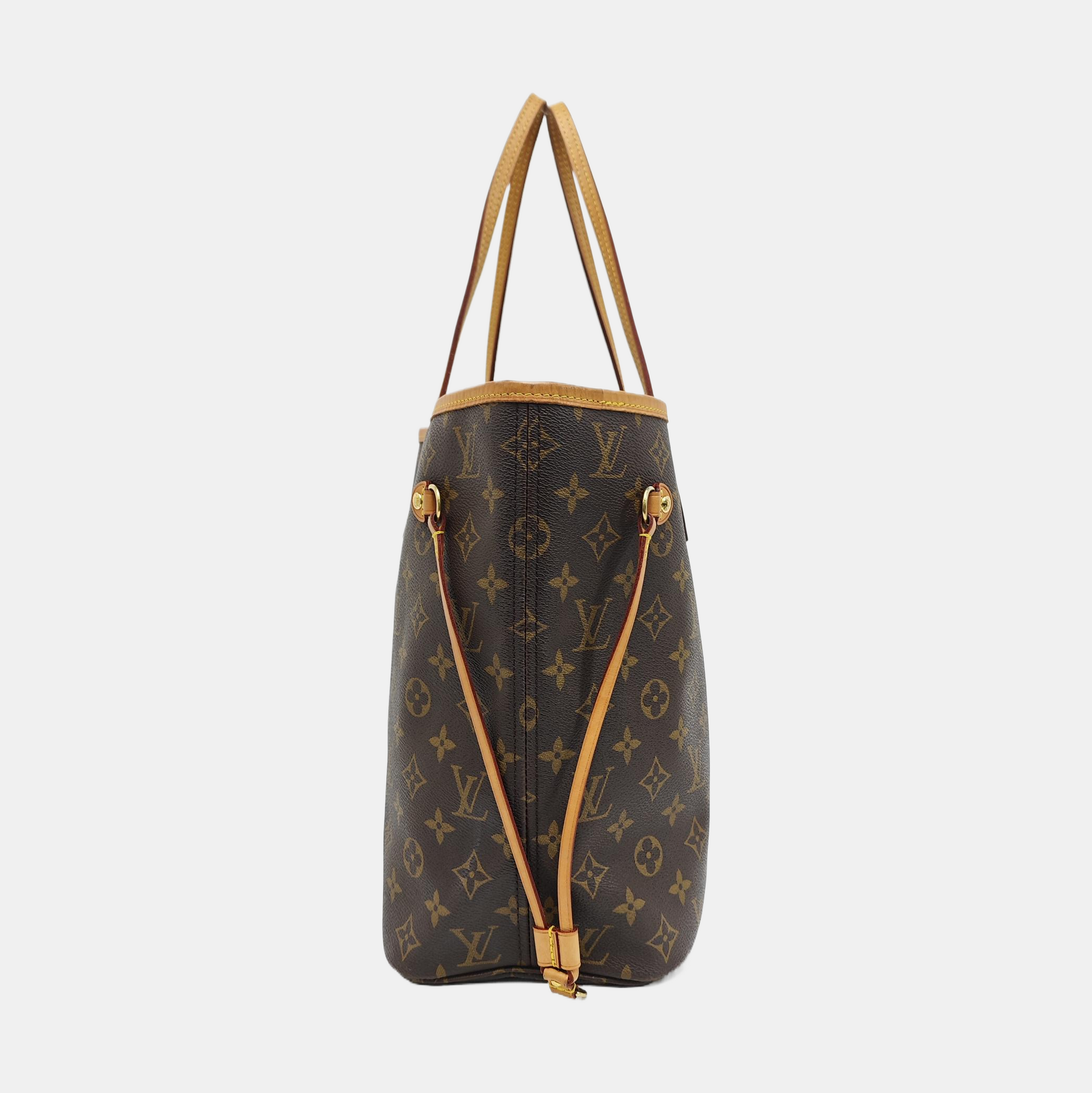 NEVERFULL MM Monogram Coated Canvas Brown