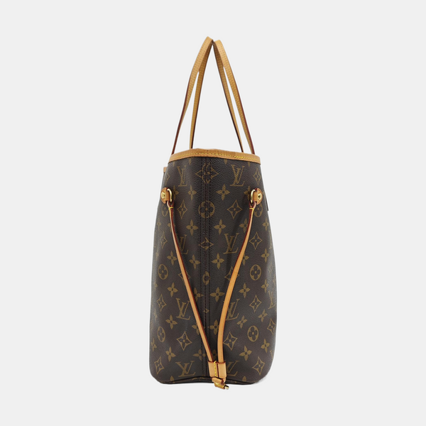 NEVERFULL MM Monogram Coated Canvas Brown