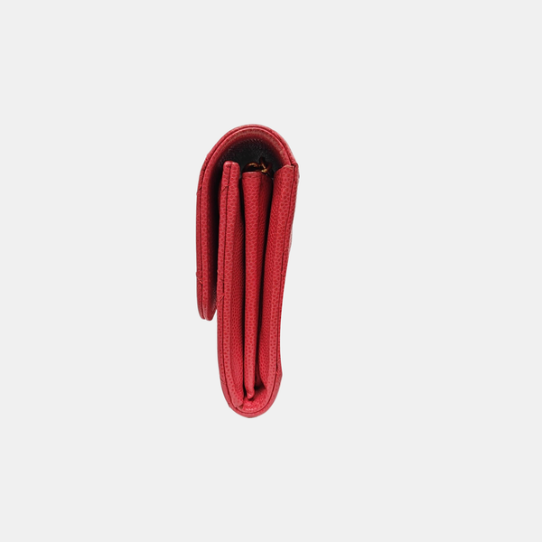 Cartera rosa de piel de cordero acolchada CLÁSICA CON SOLAPA