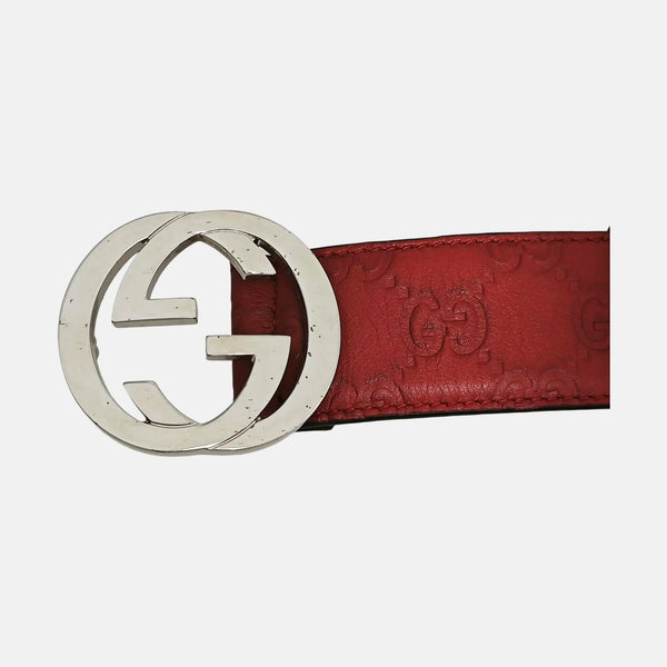 Leather Belt Red