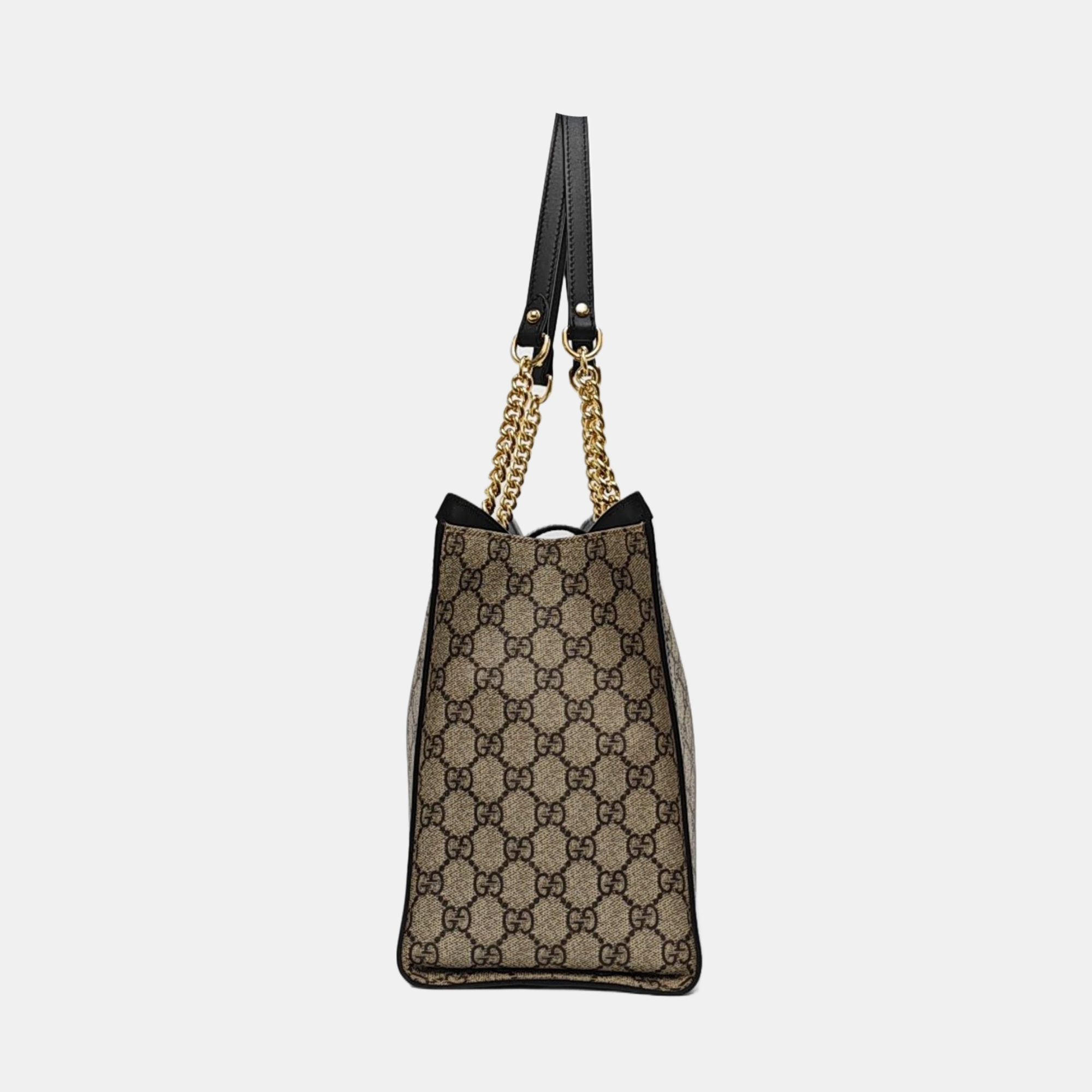 Padlock Medium Monogram Coated Canvas Beige