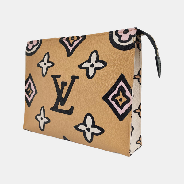 TOILET POCKET 26 Coated Canvas Beige