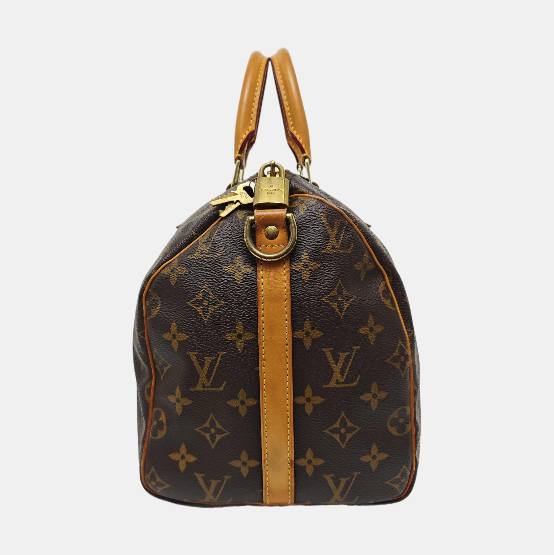 SPEEDY 30 Monogram Coated Canvas Brown