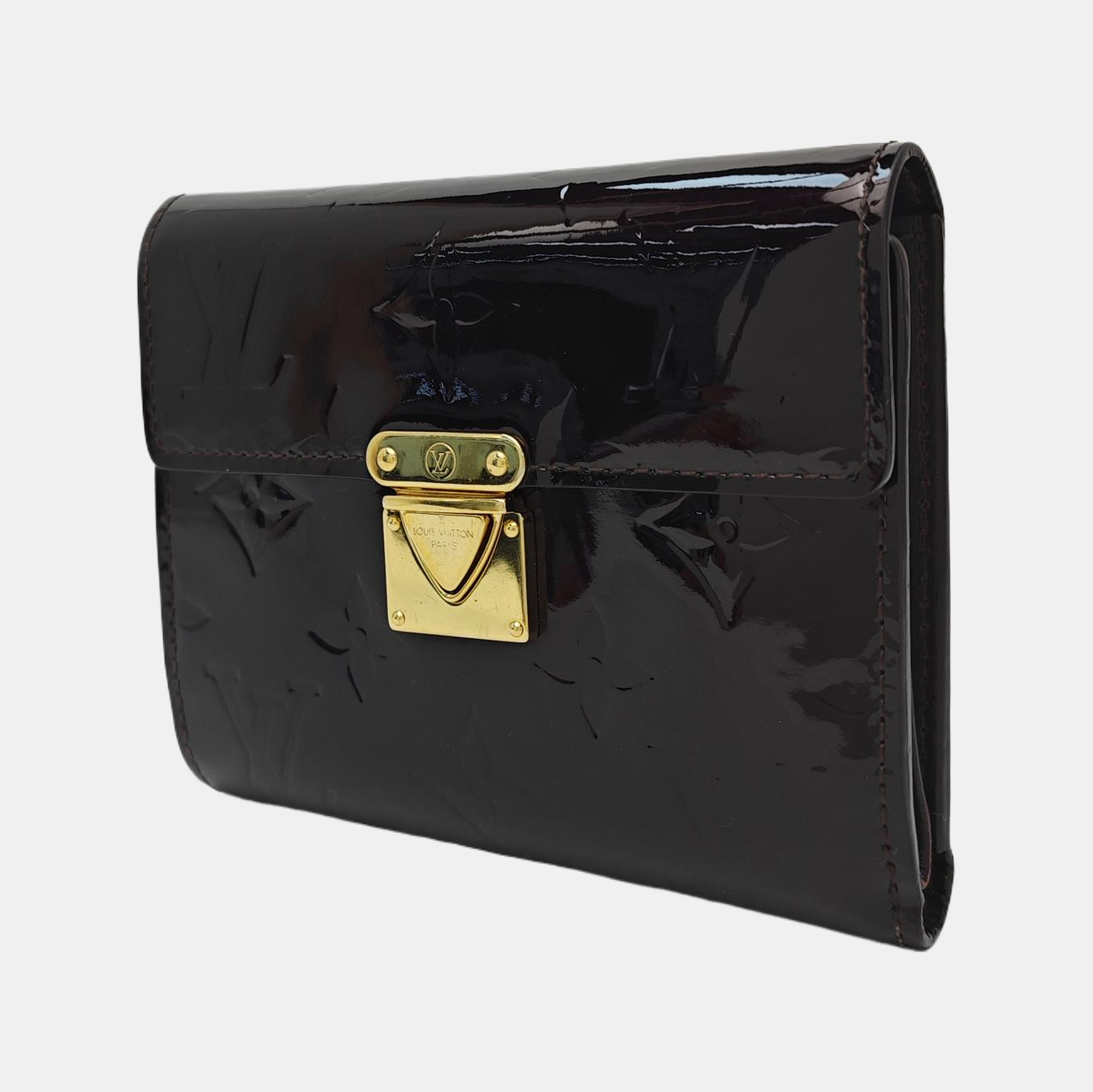 KOALA Monogram Patent Leather Red Card Holder