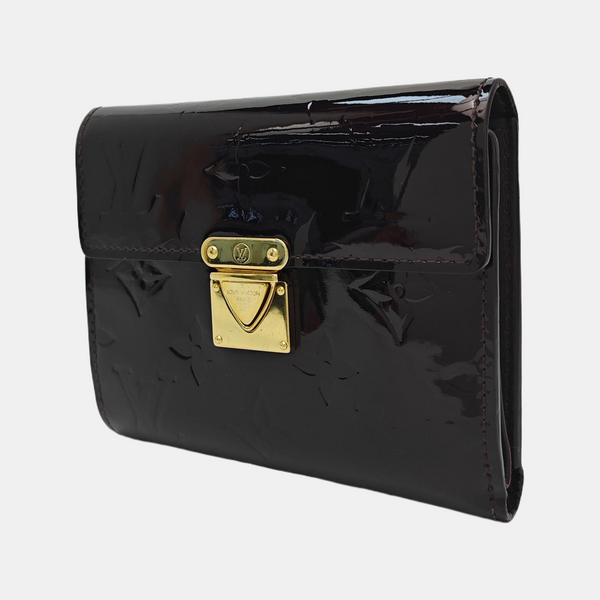 KOALA Monogram Patent Leather Red Card Holder