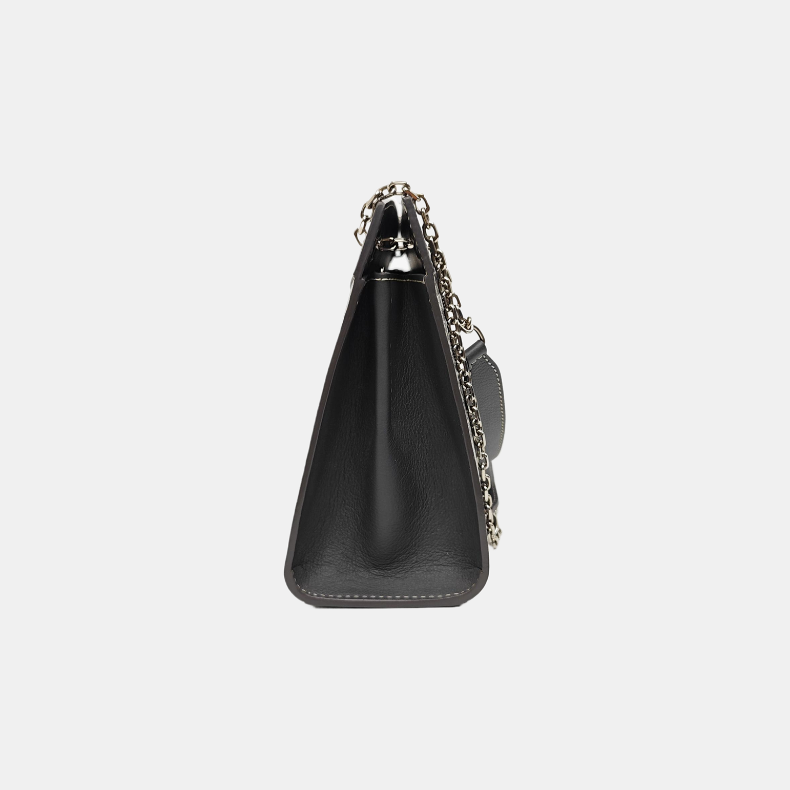 Coated Canvas Shoulder Bag Gray