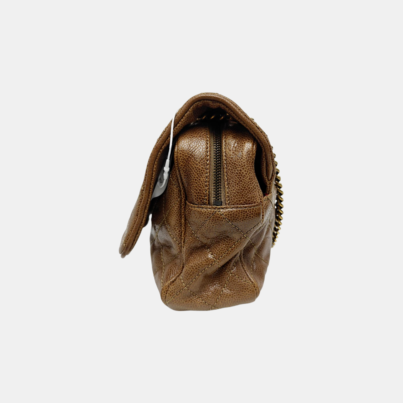 Quilted Calfskin Shoulder Bag Brown