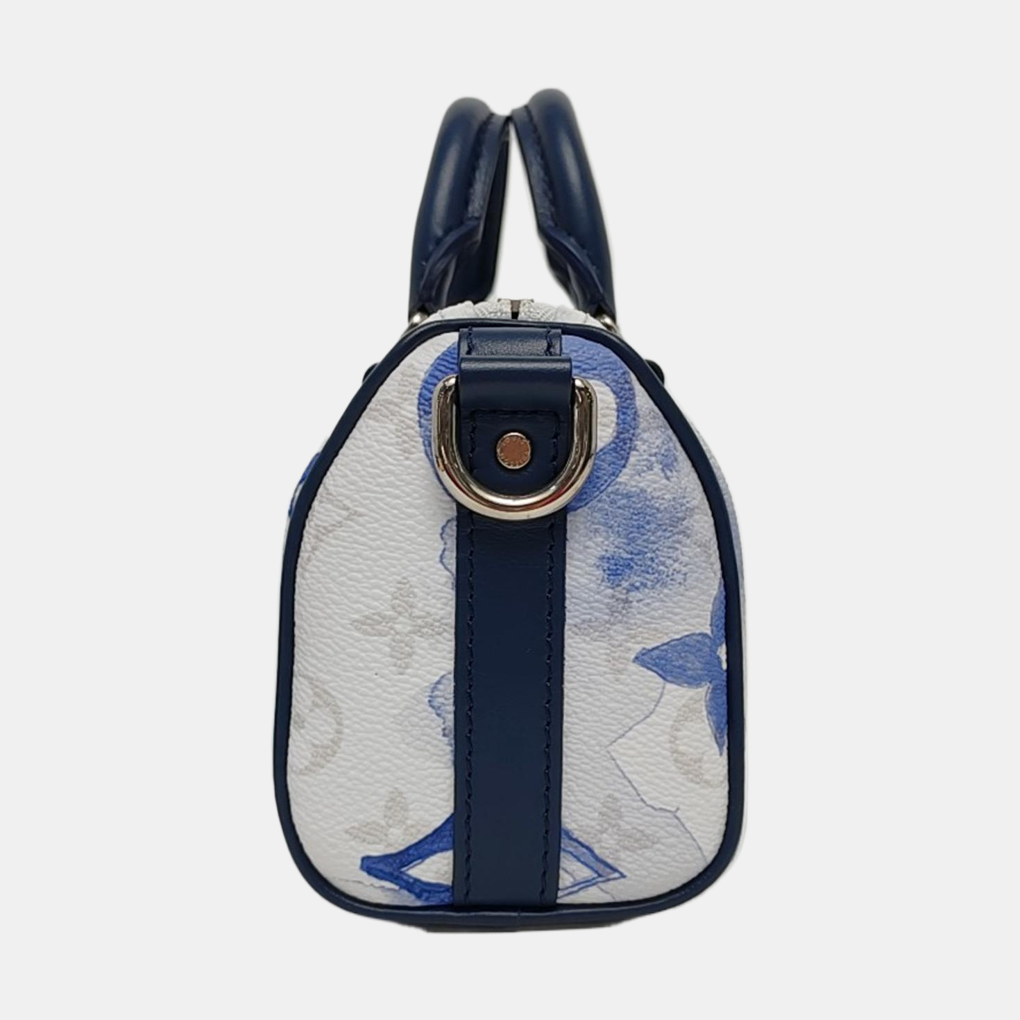 KEEPALL Nano Monogram Coated Canvas Blue