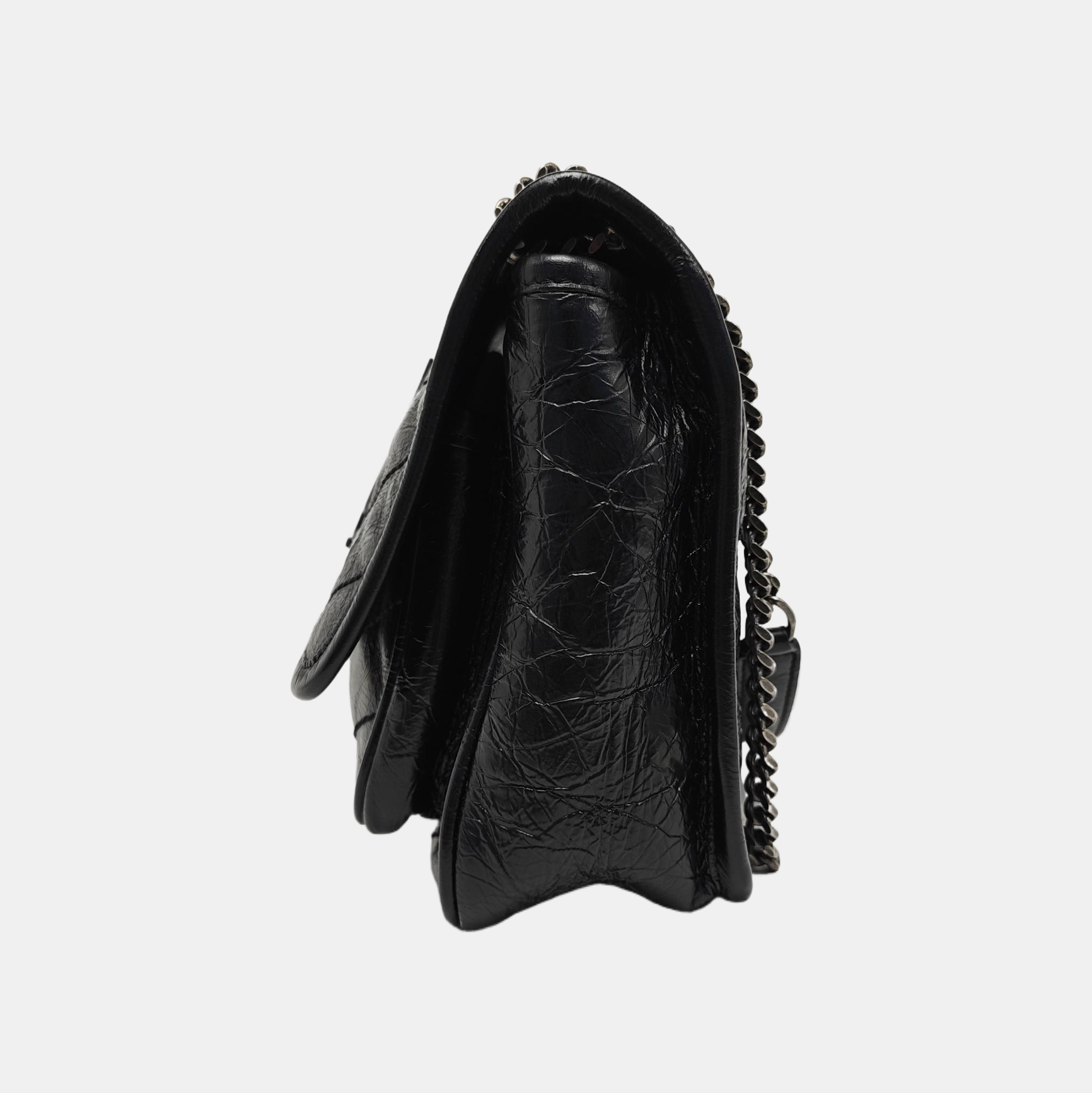 NIKI Small Chevron Calfskin Black