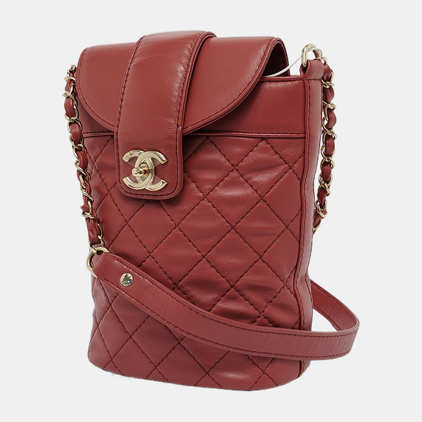 Quilted Calfskin Red