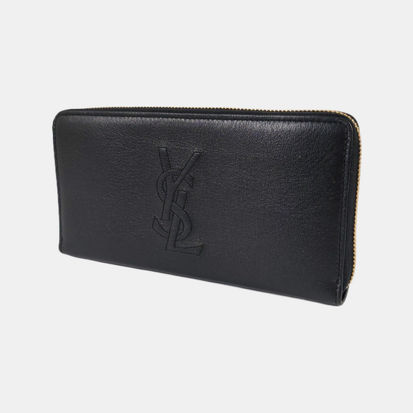 BELLE JOUR Calfskin Black Wallet