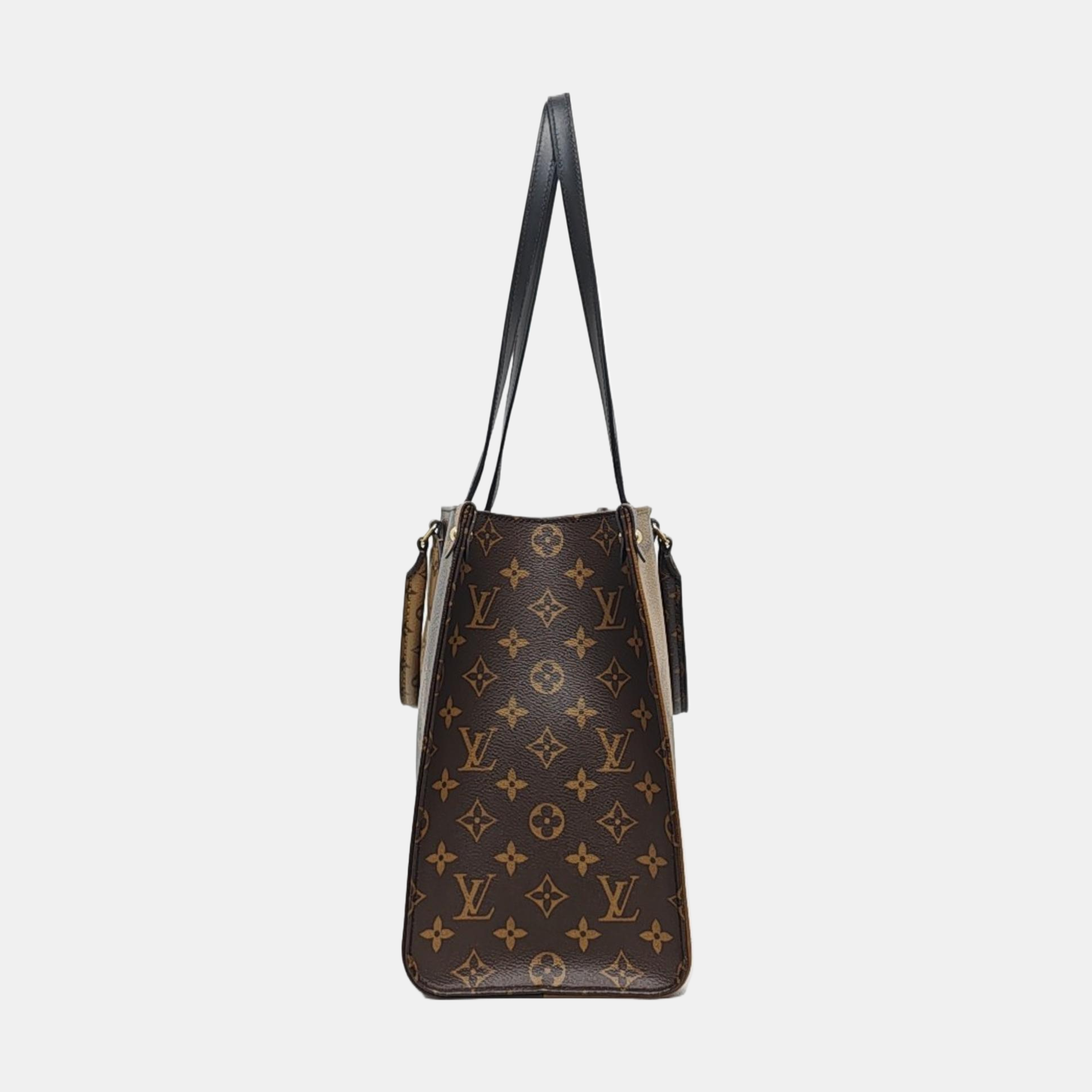 ONTHEGO MM Monogram Coated Canvas Brown