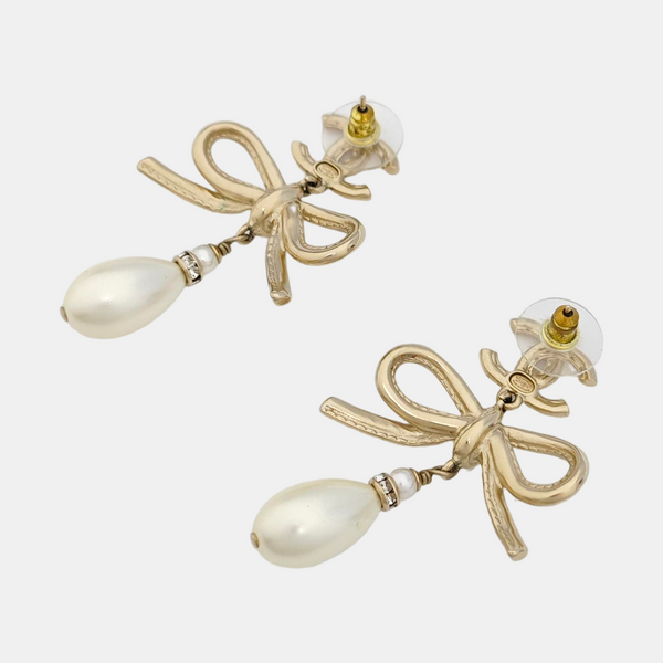 CC Logo Metal Gold Earrings