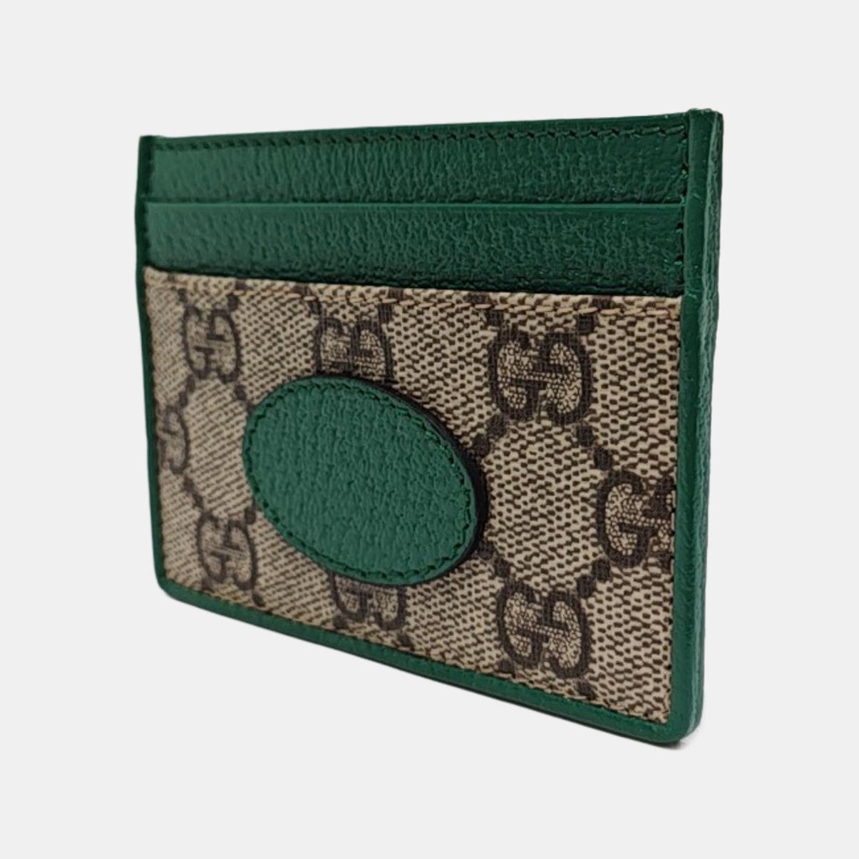 Retro Monogram Coated Canvas Green Card Holder