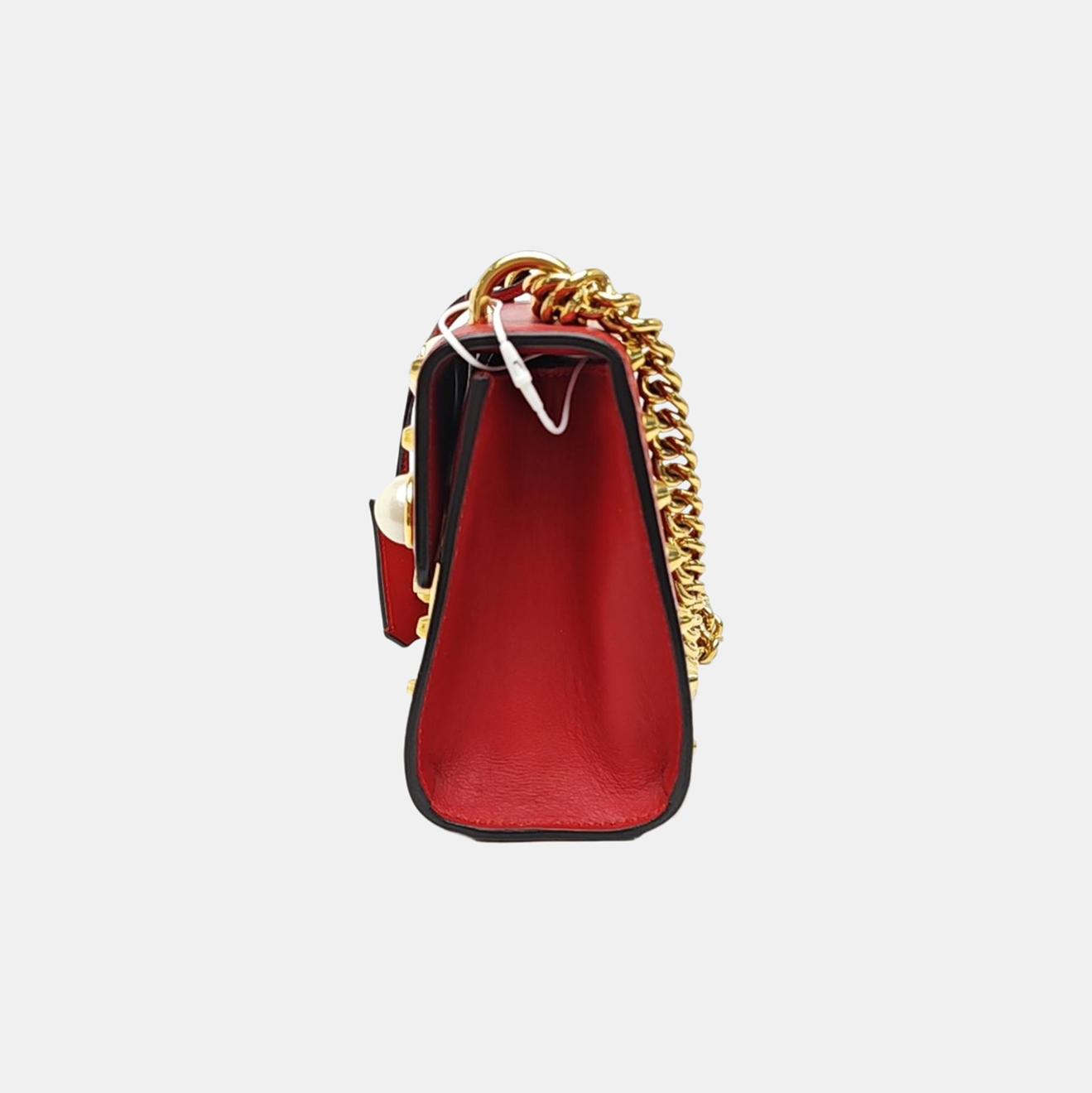 Padlock Small Calfskin Red