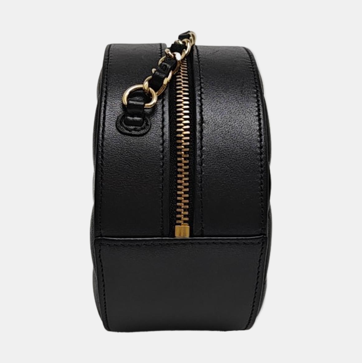 Quilted Lambskin Crossbody Bag Black