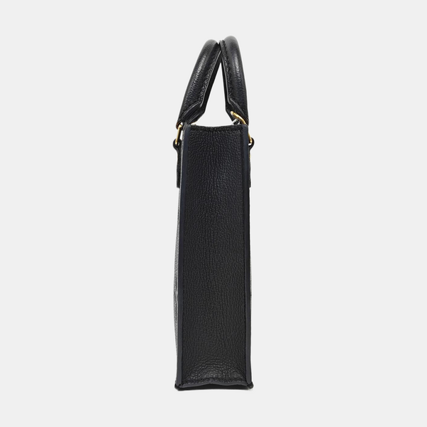 SAC PLAT Mini Calfskin Black