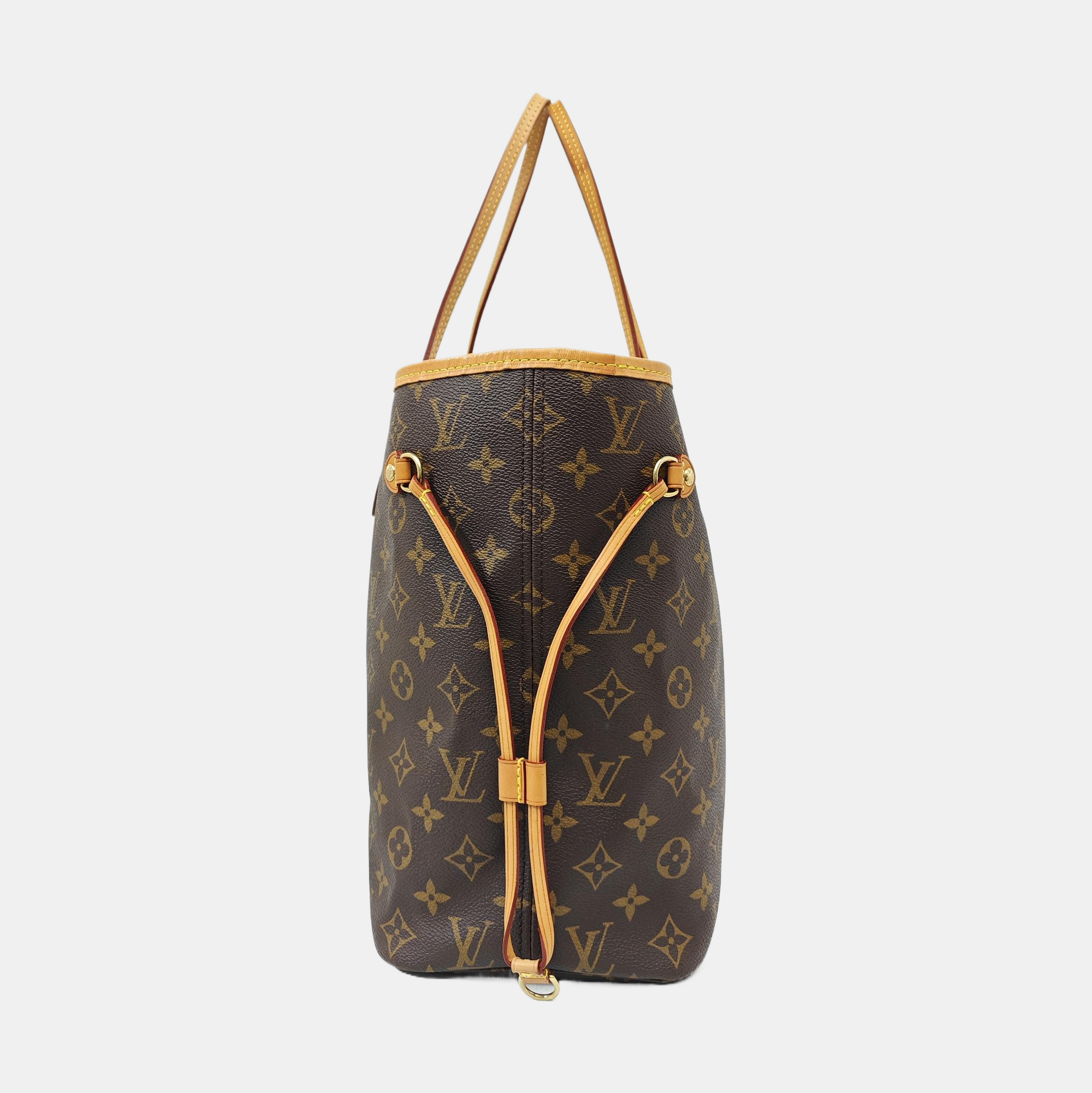 NEVERFULL MM Monogram Coated Canvas Brown