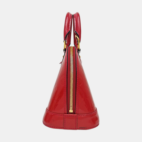 ALMA BB Monogram Patent Leather Red