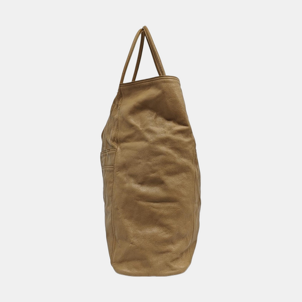 Leather Shoulder Bag Beige