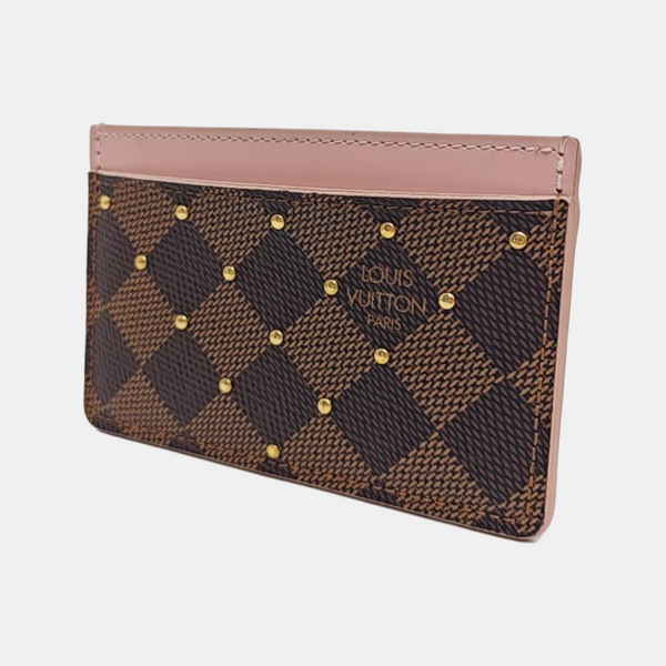 Damier Ebene Coated Canvas Card Holder Brown