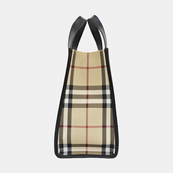 Coated Canvas Top Handle Bag Multicolor