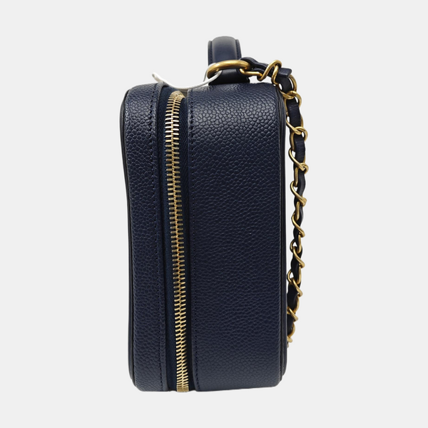FILIGREE Medium Quilted Grained Calfskin Blue