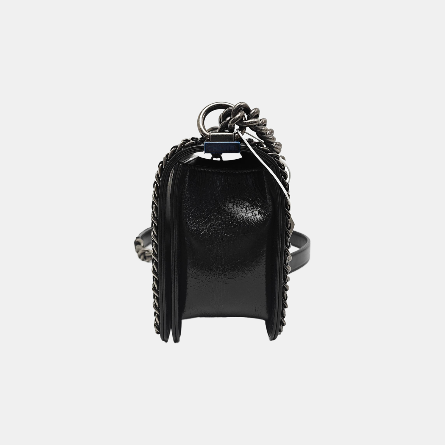 Authenticated pre-owned  BOY CHANEL Medium Quilted Calfskin Black - Shoulder Bag at Looply
