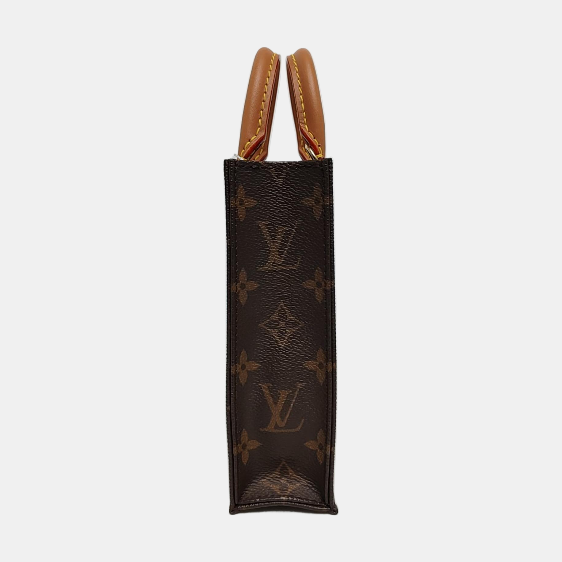 SAC PLAT Mini Monogram Coated Canvas Brown