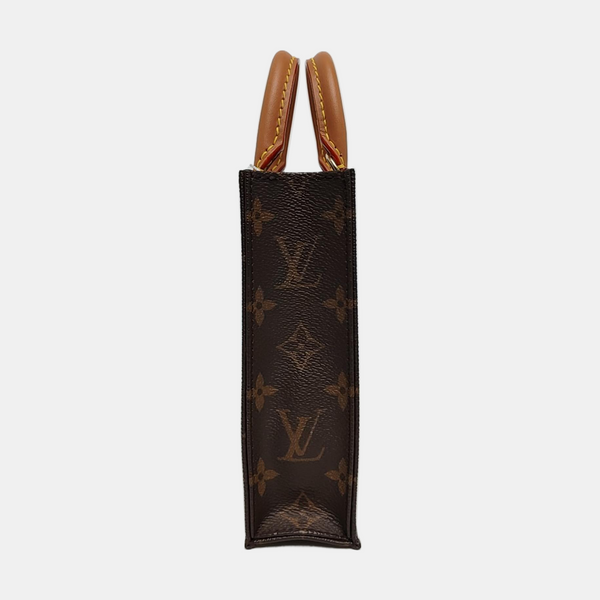 SAC PLAT Mini Monogram Coated Canvas Brown