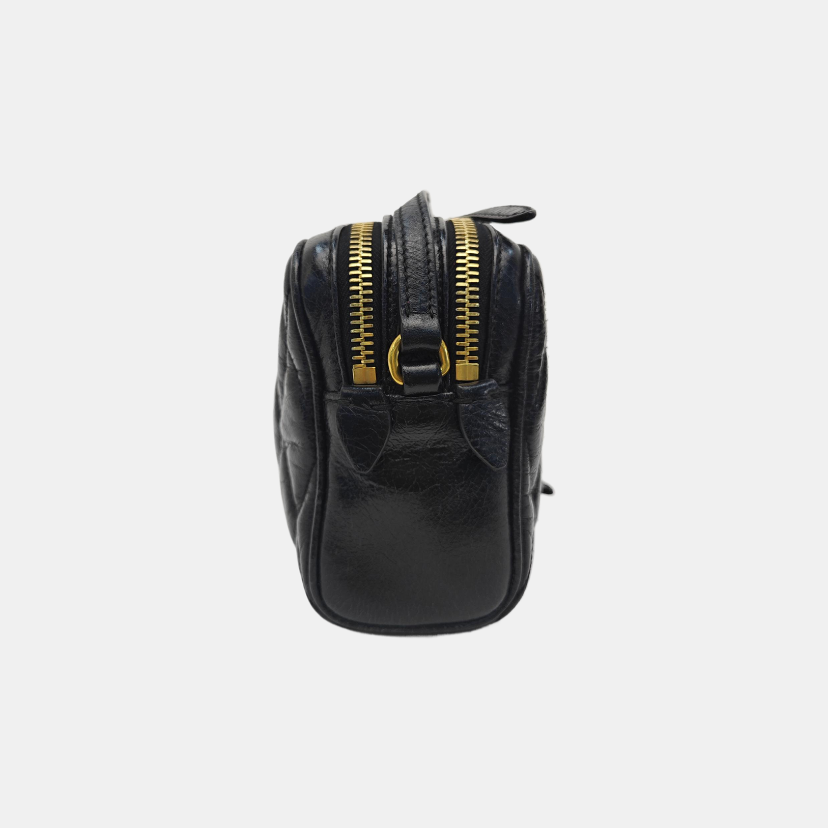 Quilted Lambskin Shoulder Bag Black