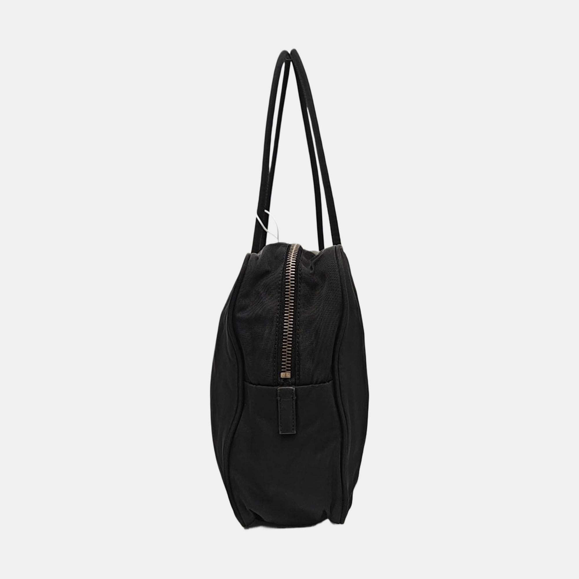 Nylon Top Handle Bag Black