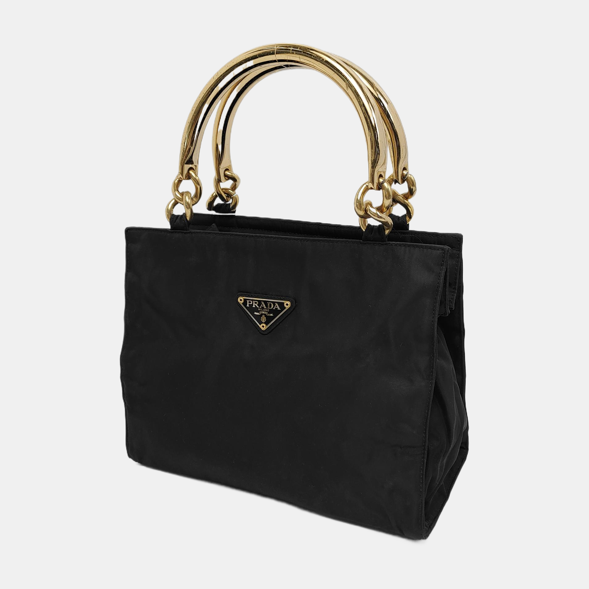 Bolso bandolera de nailon, nailon negro