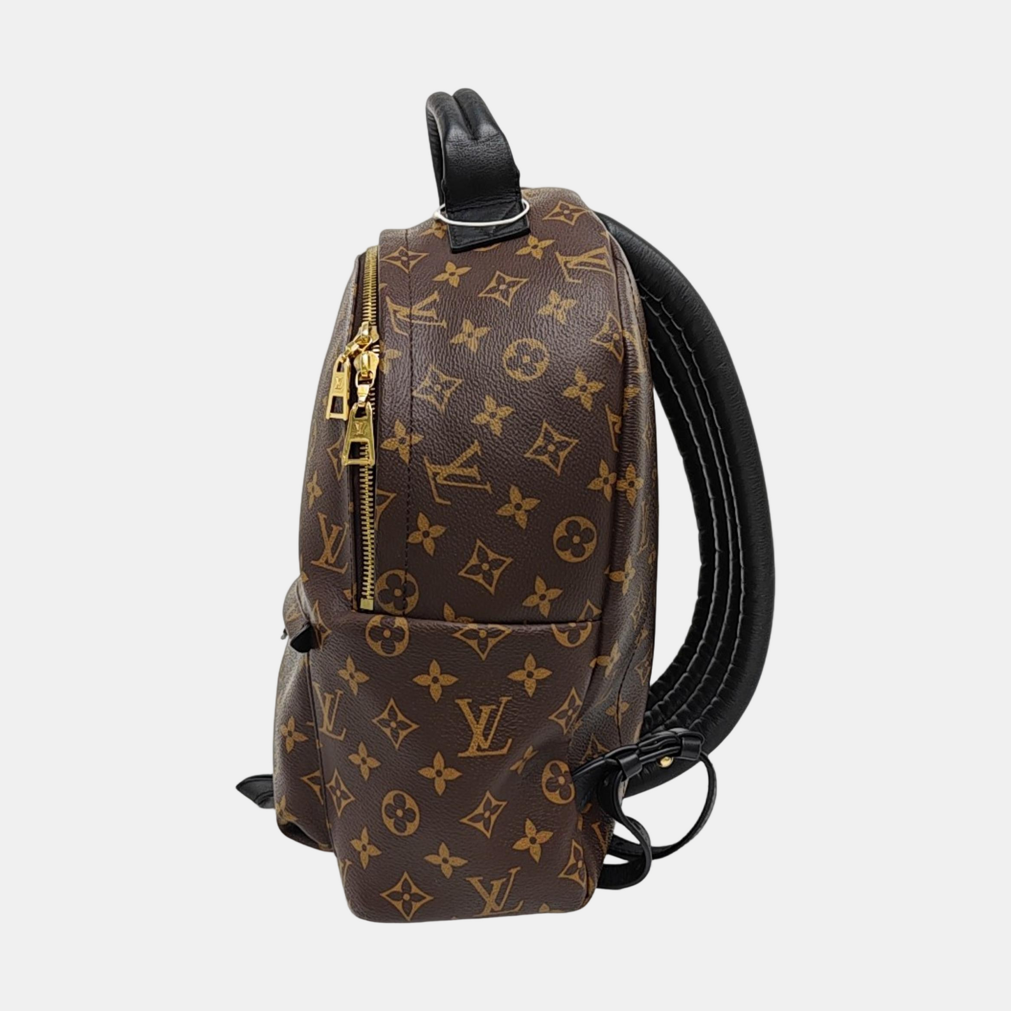 Monogram Coated Canvas Backpack Brown