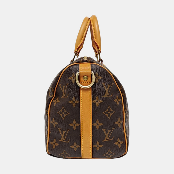 SPEEDY 25 Monogram Coated Canvas Brown