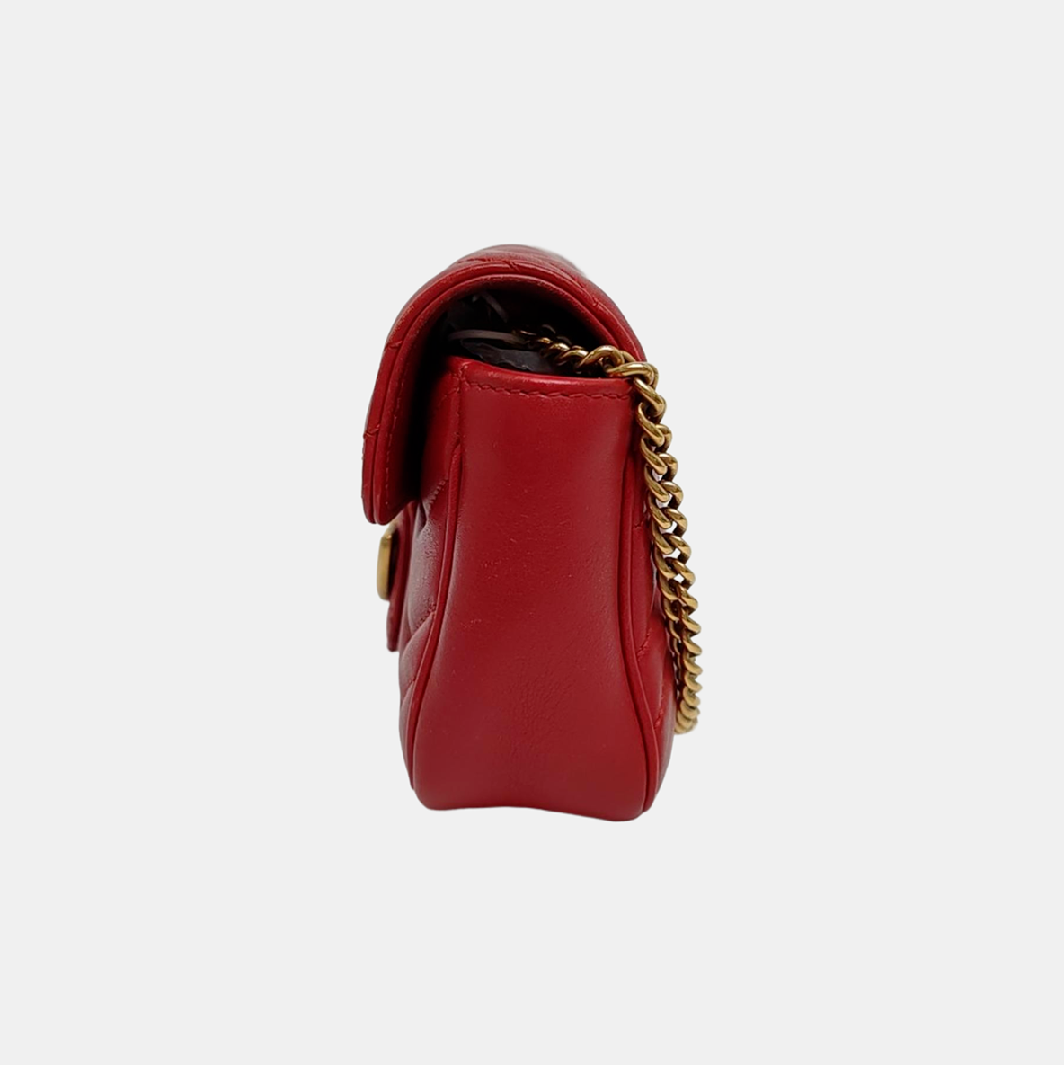 GG Marmont Mini Quilted Calfskin Red