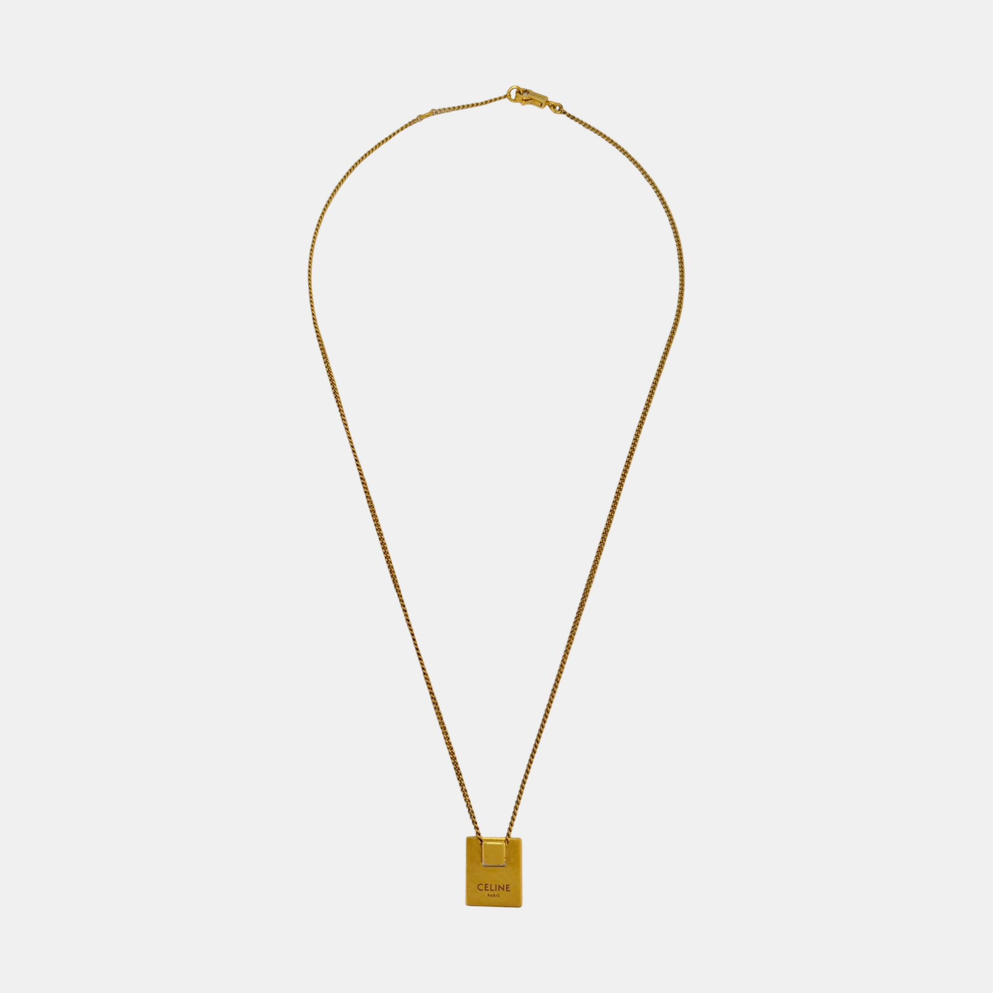 ALPHABET Brass Gold Necklace