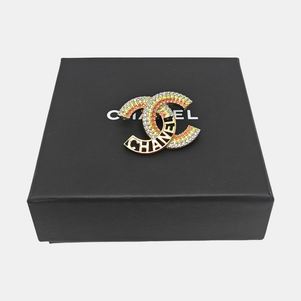 Metal Multicolor Brooch