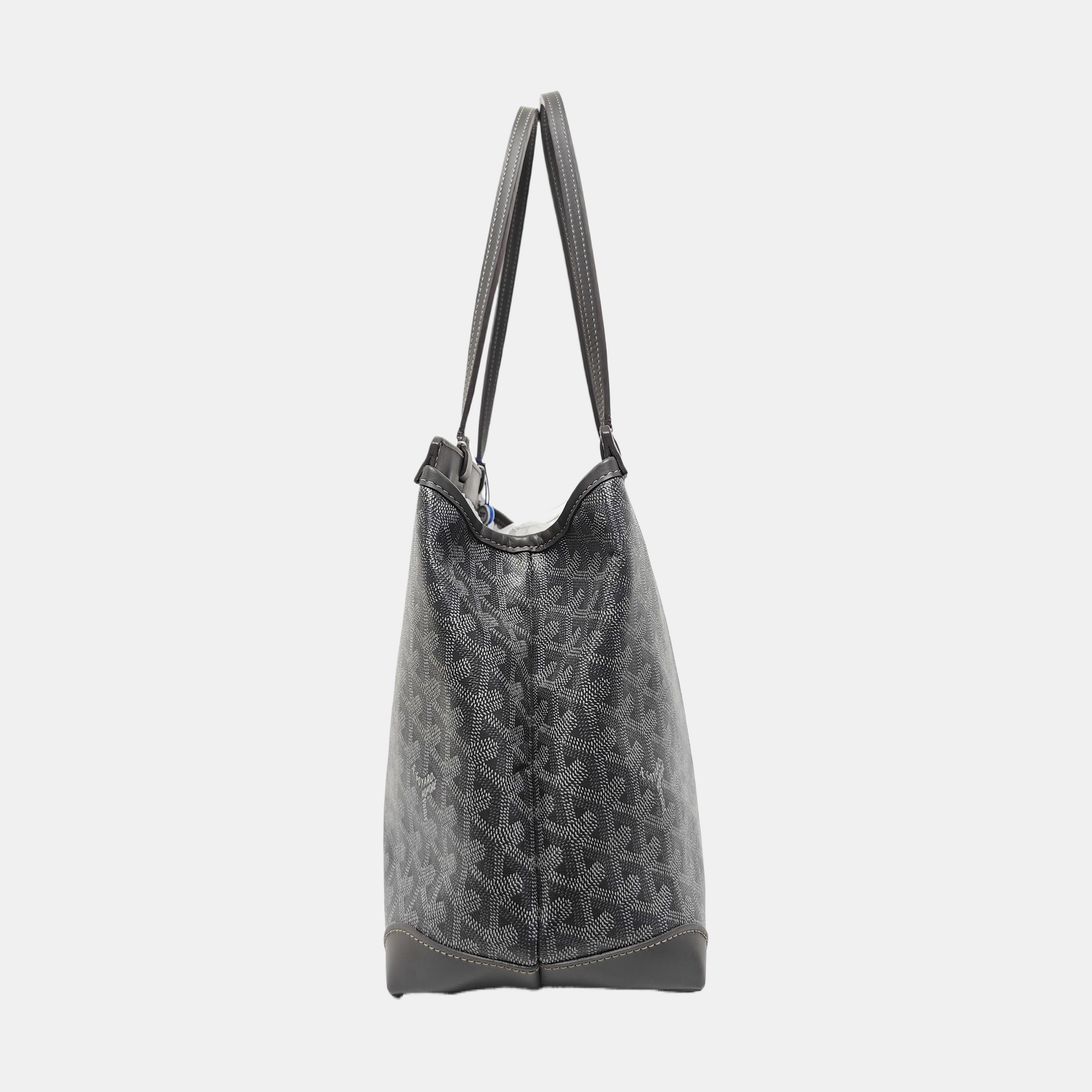 Coated Canvas Tote Bag Gray