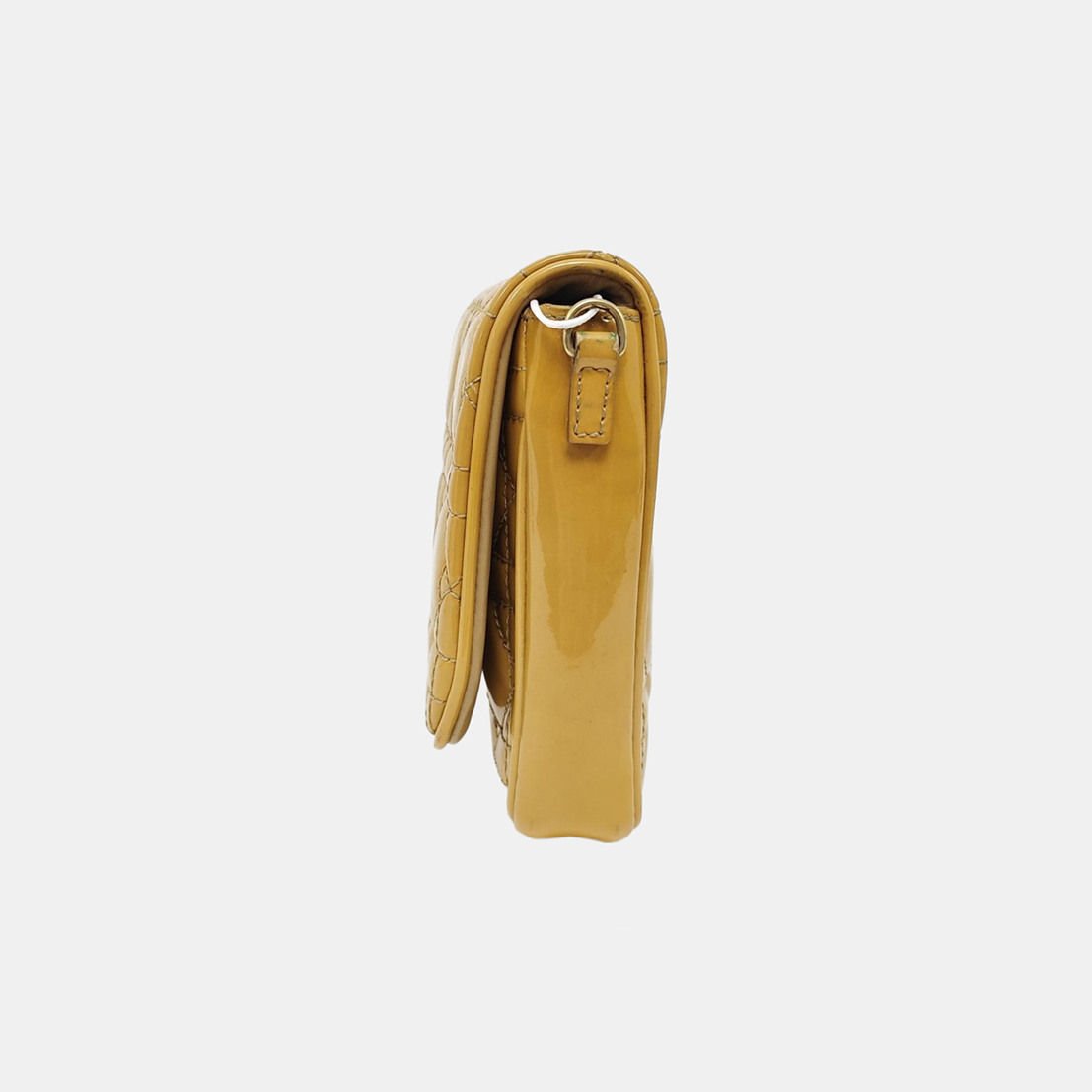 Lady Dior Piel Acolchada Charol Amarillo