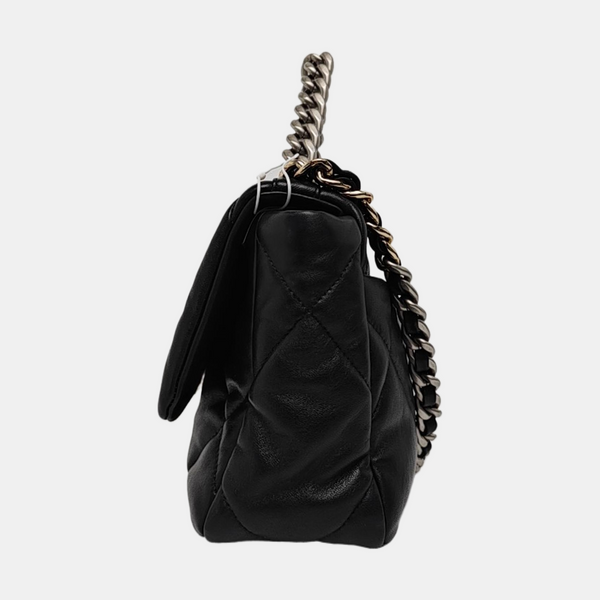 CHANEL 19 Large Quilted Lambskin Black