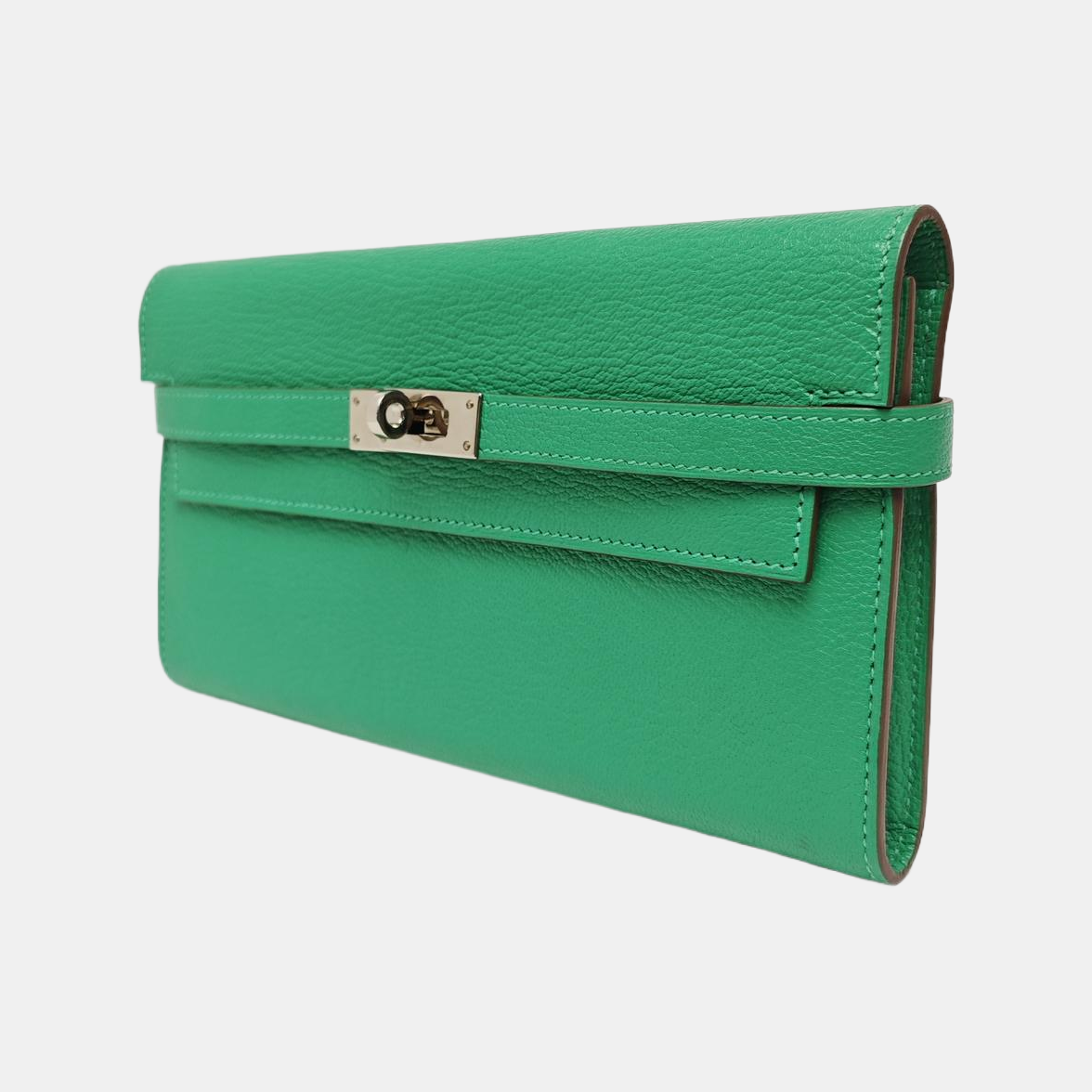 Kelly 20 Lambskin Green Wallet