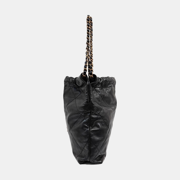 CHANEL 22 Small Quilted Calfskin Black